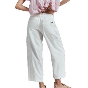 NWT SANCTUARY AREA Cargo Drawstring Pants - Size Small, White, Wide-leg